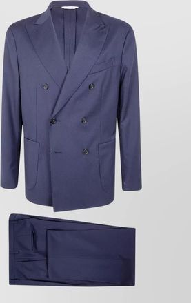 Boglioli double breasted suit peak lapels buttoned cuffs