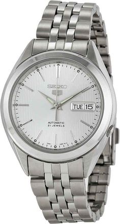 Seiko 5 Automatic Silver Dial Mens Watch SNKL15