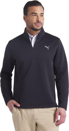 Puma Mens Pebble 1/4 Zip Sweatshirt, Black, S