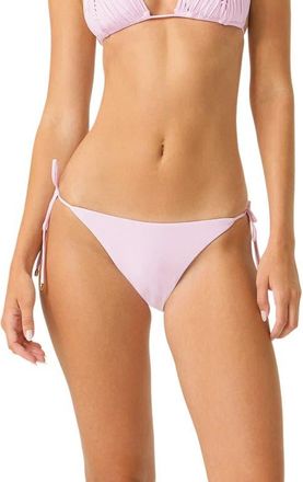 PQ Swim Side Tie Teeny Bikini Bottoms in Rose at Nordstrom, Size Medium