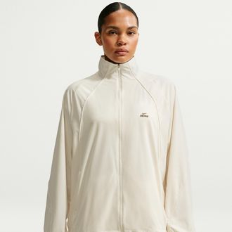 Nike Womens SKIMS Stretch Nylon Oversized Jacket in White | IU2223-108