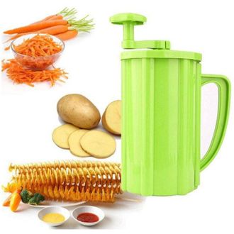 Trade Shop Trade Shop - M&aacute;quina Cortadora De Patatas En Espiral Cortadora Multifuncional Para Frutas Y Verduras
