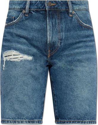 Diesel D-Fin Shorts - Heren - Denim shorts - Blauw - W31 - Katoen - Korte Broeken