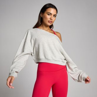 MyProtein Sudadera off-the-shoulder para mujer de MP - Gris moteado - XS