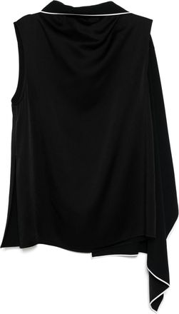 Stella McCartney tie top - women - Viscose/Acetate - 42 - Black