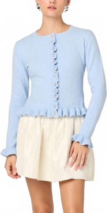 Astr Eowyn Relaxed Cardigan In Blue