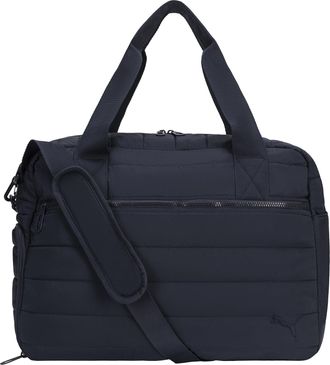 Puma Womens Isla Carryall, Trendy Weekender with Shoe Pocket, Removable Strap & Quilted Style Duffel Bag, New Navy, One Size