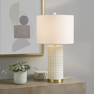 Ink + Ivy Textured Dot Table Lamp