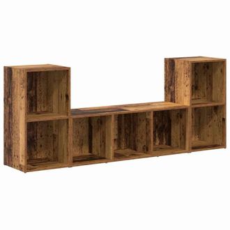 Berkfield Home TV Cabinet Set 3 pcs Brown 107 x 35 x 37 cm Engineered wood