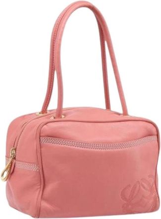 Loewe Pre-owned Hand Bag - Dames - Vintage Handtas - Roze - ONE Size - Leer - Vintage