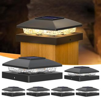 OEM Farola Solar, Tapa Solar Para Poste, Blanco C&aacute;lido, 2 Temperaturas De Color, Ip65, Resistente Al Agua, Para Postes De Valla De Madera (blanco C&aacute;lido, 