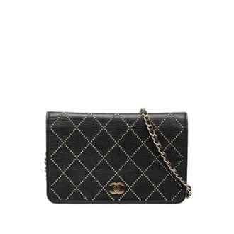 Chanel Pre-owned Wallet on Chain - Dames - Pre-owned - Zwart - Maat: ONE Size Leer