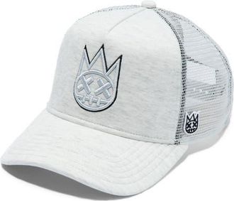 Cult of Individuality Shimuchan Logo Trucker Hat in Heather Grey at Nordstrom