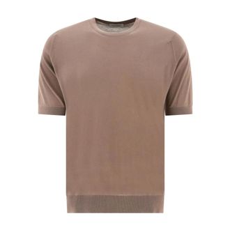 John Smedley T-Shirts, male, Brown, Size: XL Kempton T-Shirt