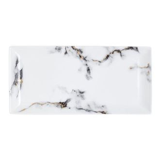Prouna Marble Venice Fog 13 Inch Sandwich/ Cake Tray in White at Nordstrom