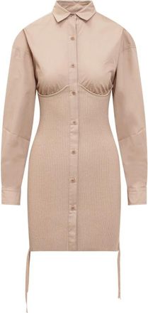 ADĀMO Andrea Adamo Shirt Kleedjes - Dames - Shirt Kleedjes - Beige - XS - Kleedjes