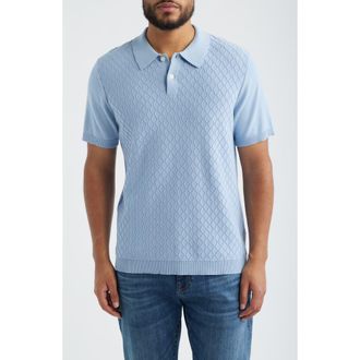 James Campbell Diama Polo Sweater in Water at Nordstrom, Size X-Large