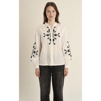 Molly Bracken Blouse met lange mouwen en borduursel