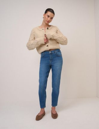 Nobody's Child Blue Mid Rise Chelsea Skinny Jeans