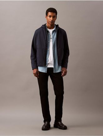 Calvin Klein Mens Lined Soft Shell Jacket - Navy - XS