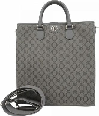 Gucci Black Gray Pvc Tote Bag (Pre-Owned)