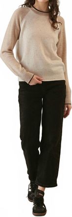 27 Miles Malibu Proctor Cashmere Pullover Sweater In Coconut/oatmeal/espresso