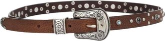 Golden Goose Slim Brown Cow Leather Belt