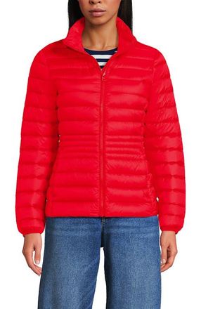 Lands End Wanderweight Ultralight Packable Down Jacket in Bright Cherry at Nordstrom, Size X-Large P