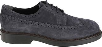 Hogan H704 Derbies - Heren - Veterschoenen - Blauw - 42 1/2 EU - Leer - Schoenen