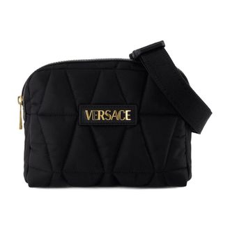 Versace Quilted Nylon Belt Bag - Black