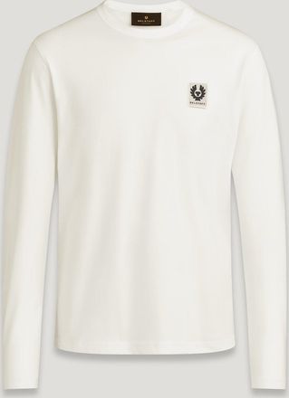 Belstaff Long Sleeved T-shirt Mens Cotton Jersey Silver Birch Size 3XL