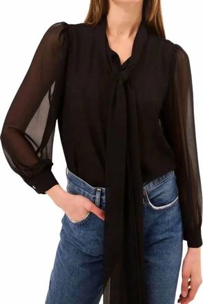 Misa Velma Long Sleeve Top In Black