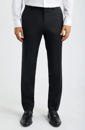 BOSS Genius Slim Fit Wool Suit Pants in Black at Nordstrom, Size 36