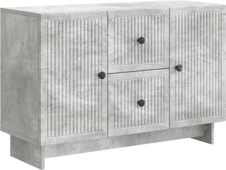 vidaXL Aparador Gris Hormig&oacute;n 89 X 34,5 X 60 Cm Madera De Ingenier&iacute;a Vidaxl