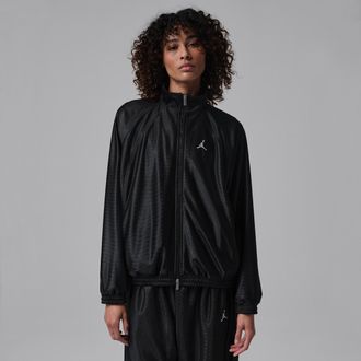 Nike Jordan Womens Jordan Brooklyn DuraSheen Track Jacket in Black | IF1089-010