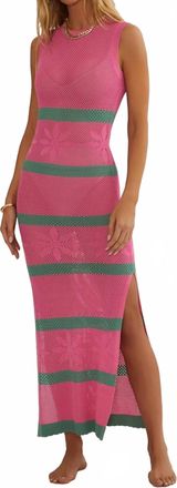 Beach Riot Brigid Cover-Up Dress In Raspberry Bloom