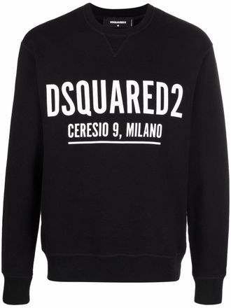 Dsquared2 Sweater met logoprint - Zwart