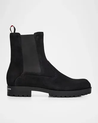 Christian Louboutin Men & apos;s Cavernos Leather Chelsea Boots