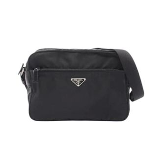 Prada Pre-owned Cross Body Bags, female, Black, Size: ONE SIZE Pre-owned Vintage Nylon Shoulder Bag