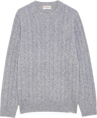 Roy Rogers Crew Cable Sweater - Heren - Truien - Grijs - Maat: M Wol