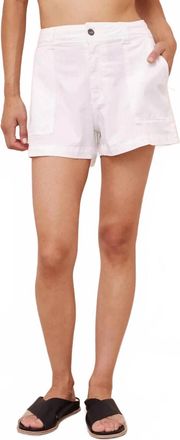 Bella Dahl Poppy Voyage Pocket Short In White