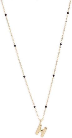 Argento Vivo Initial Pendant Necklace in Gold H at Nordstrom