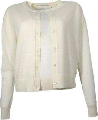 Kaos Open Gebreide Trui met Korte Mouw T-shirt Set - Dames - Vesten - Beige - L - Wol - Truien & Vesten