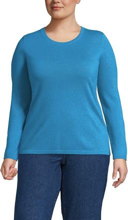 Lands End Cashmere Sweater in Cyan at Nordstrom, Size 3X