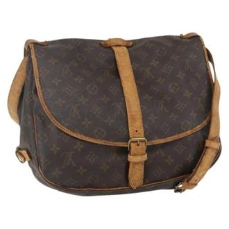 Louis Vuitton Pre-owned Cross Body Bags, female, Brown, Size: ONE SIZE Pre-owned Canvas Cross Body Bag