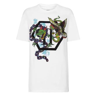 Philipp Plein Dames, Tops, Wit, Maat: L Katoen