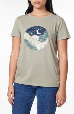 C&C California Julia Graphic T-Shirt in Dried Sage Moonlit at Nordstrom Rack, Size X-Large