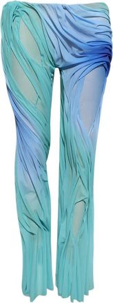 Di Petsa Pantaloni Wetlook con effetto sfumato - Blu