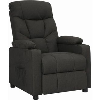 vidaXL Sill&oacute;n Reclinable De Tela Negro Vidaxl