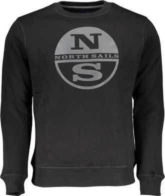 North Sails Cotton Sweater - Heren - Sweatshirts - Zwart - XL - Katoen - Hoodies & sweatvesten